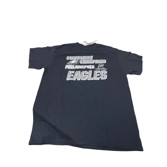 Philadelphia Eagles NFL Conference Champions T-Shirt Black size L/G SKU 8507 - Picture 1 of 9